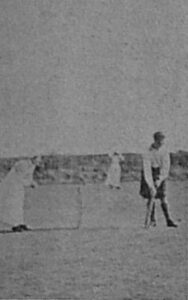 Cricket match. At the wickets. 18th Septemebr 1915 Chronicle