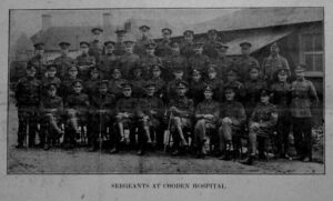 Photo. Sergeants at Cooden Hospital. Closing of Cooden Hospital 16th Aug. 1919 Bexhill Observer.