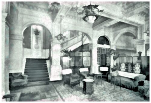 HOT-005 - Hotel Metropole - the Hall, -c1910