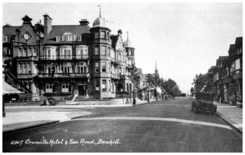 HOT-029 - Granville Hotel and Sea Road, Bexhill, c1925