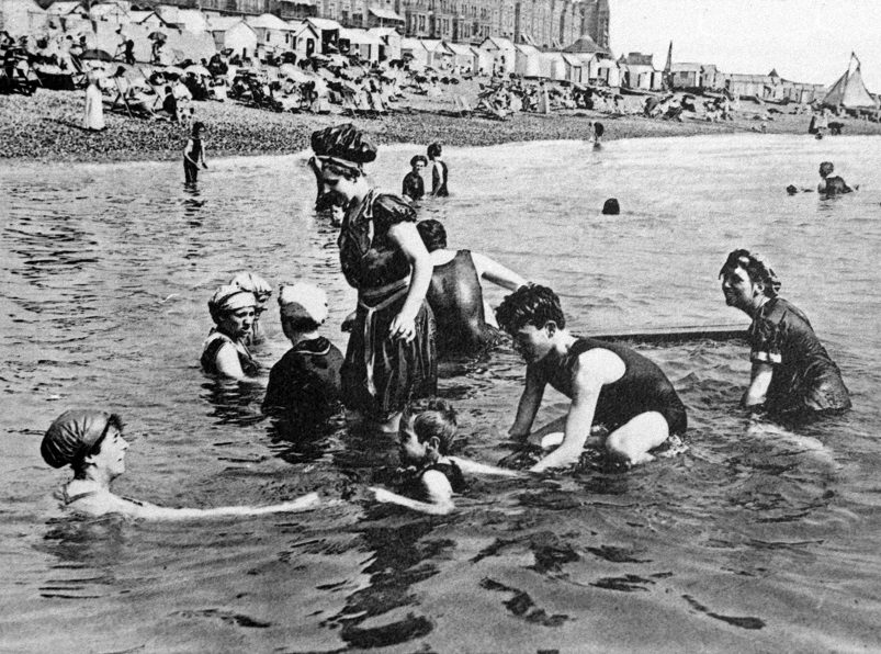 Mixed bathing at Bexhill in 1905.