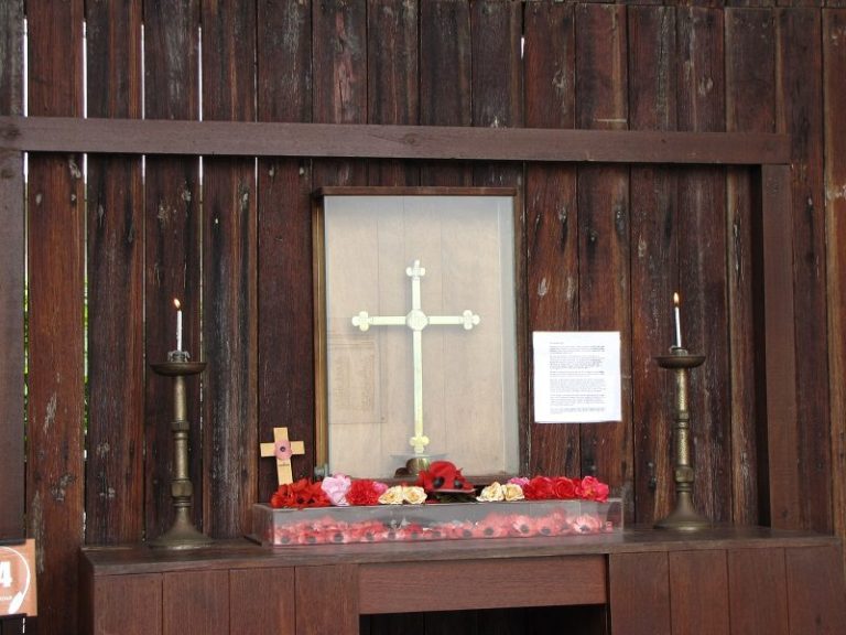 A cross made by Tim Hemmings of Bexhill while a prisoner of the Japanese during WWII