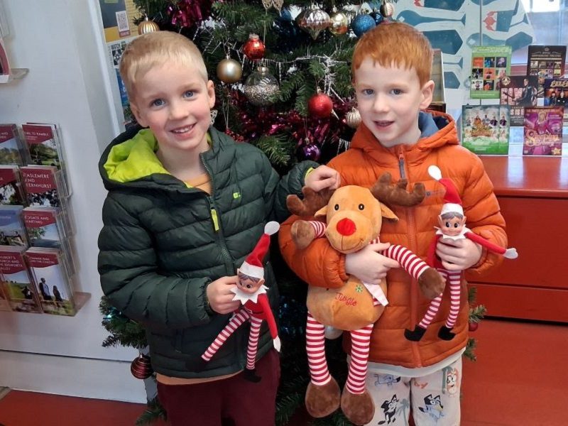 Christmas competition winners Finlay & Angus.