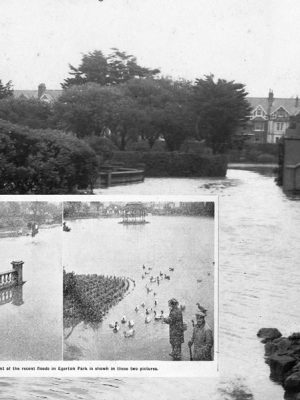 Egerton Park lake flooding in 1949 and 1952 - Bexhill Observer