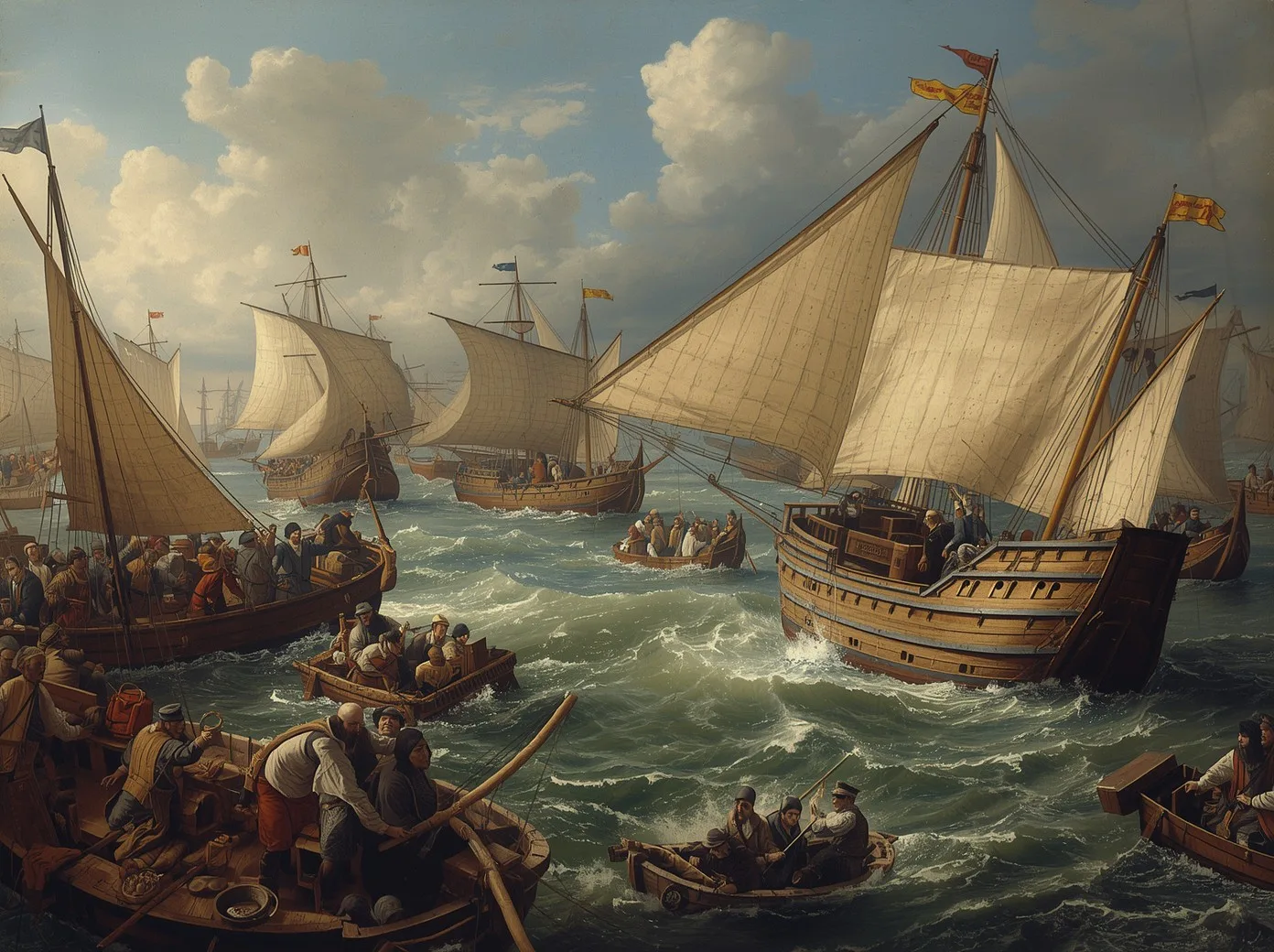The battle between the Cinque Ports and Yarmouth fishermen